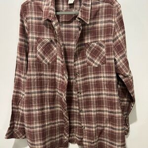 Plaid Button Down Shirt in Brown
